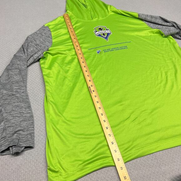 Seattle Sounders FC Hoodie Mens 2XL Green Lightweight Pullover Soccer PNW - Picture 7 of 7